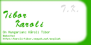 tibor karoli business card